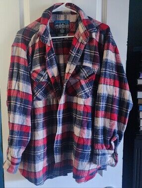 BTC Brand Plaid Flannel Button Down In Red/Blue/Tan